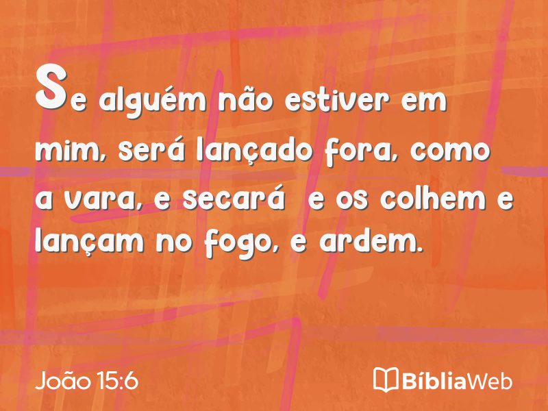 João 15:6 em imagem para compartilhar