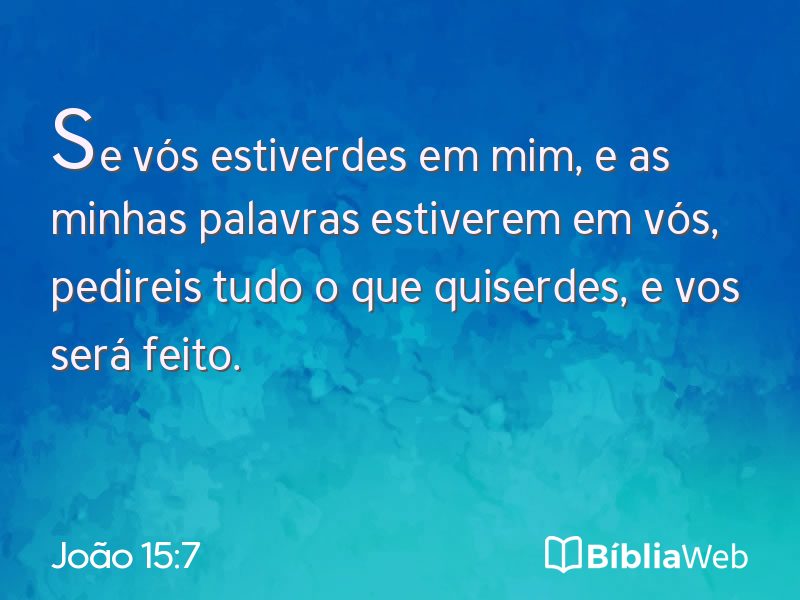 João 15:7 em imagem para compartilhar