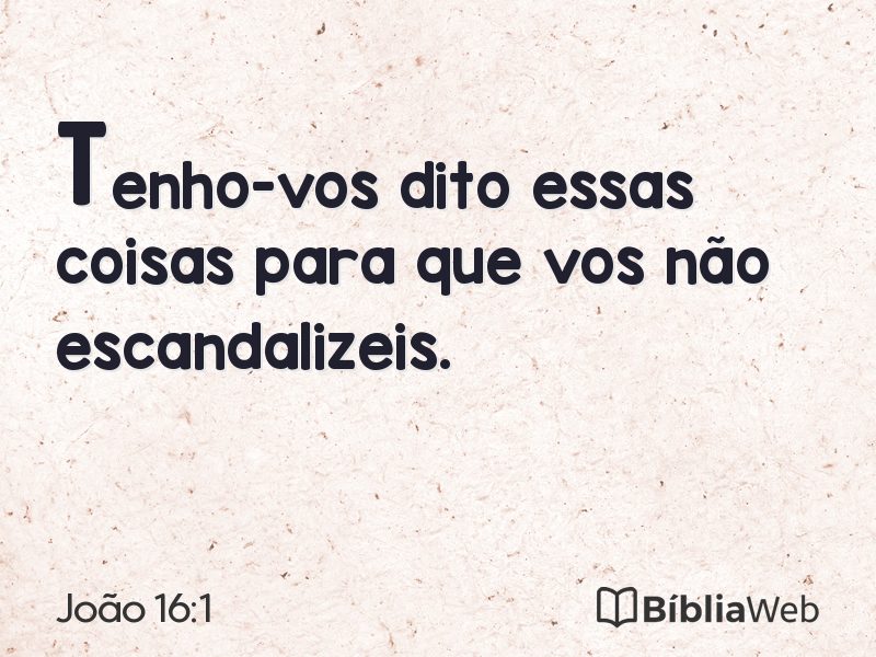 João 16:1 em imagem para compartilhar