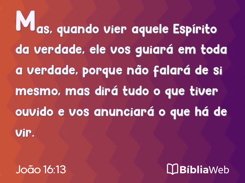 João 16:13 em imagem para compartilhar