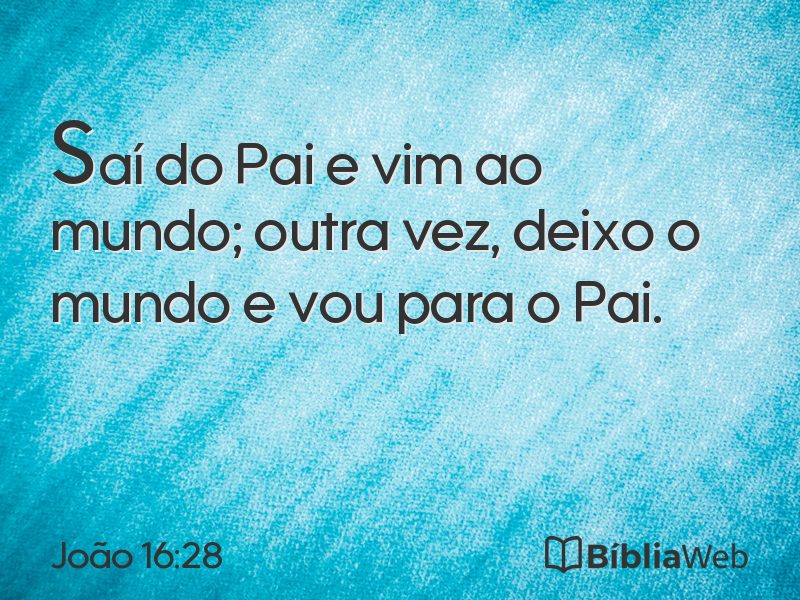 João 16:28 em imagem para compartilhar