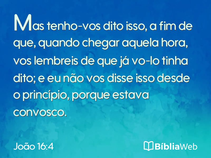 João 16:4 em imagem para compartilhar