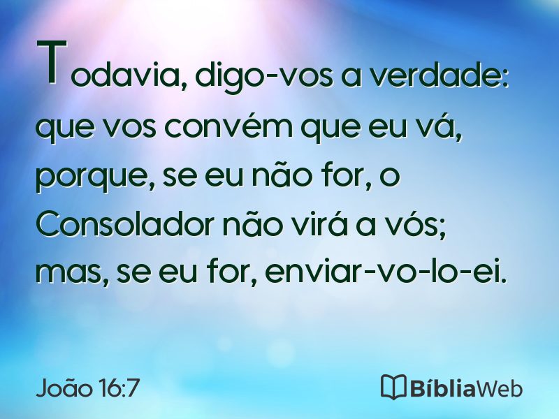 João 16:7 em imagem para compartilhar