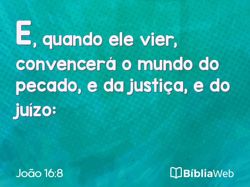 João 16:8 em imagem para compartilhar