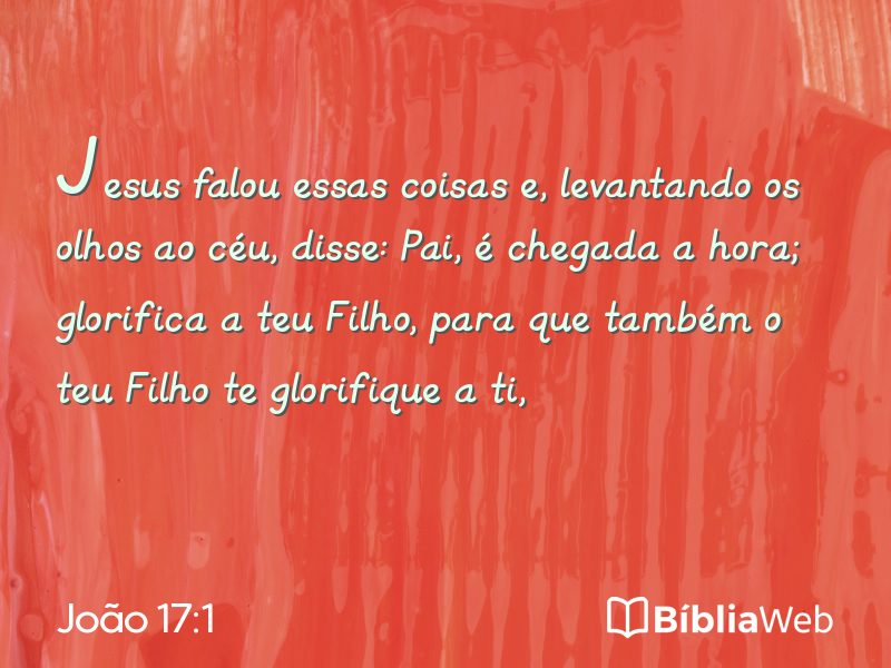 João 17:1 em imagem para compartilhar