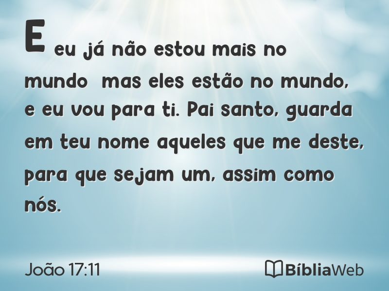 João 17:11 em imagem para compartilhar