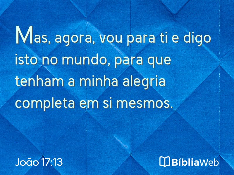 João 17:13 em imagem para compartilhar