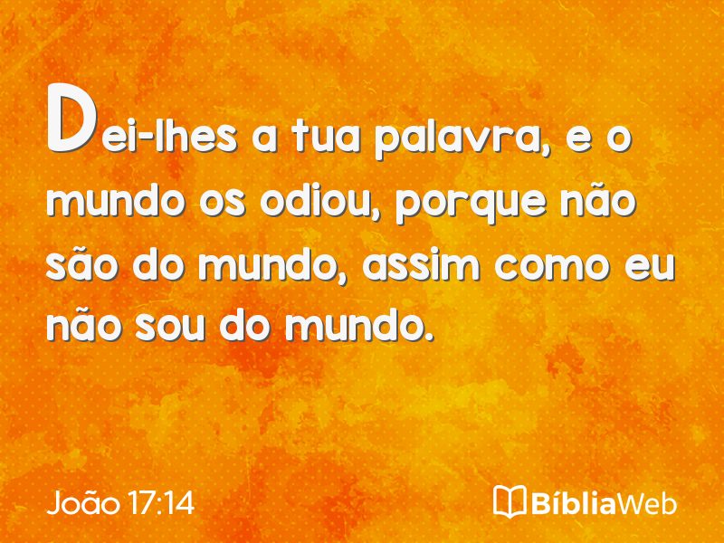 João 17:14 em imagem para compartilhar