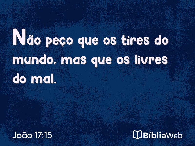 João 17:15 em imagem para compartilhar