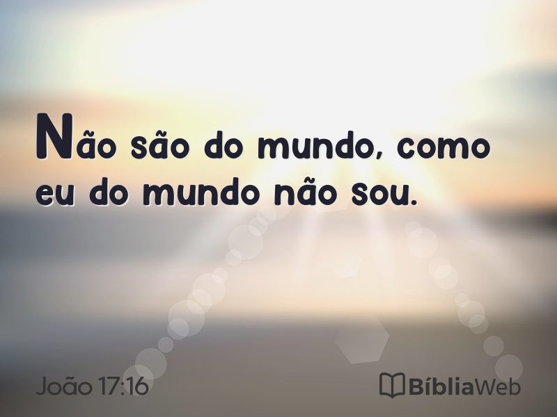 João 17:16 em imagem para compartilhar