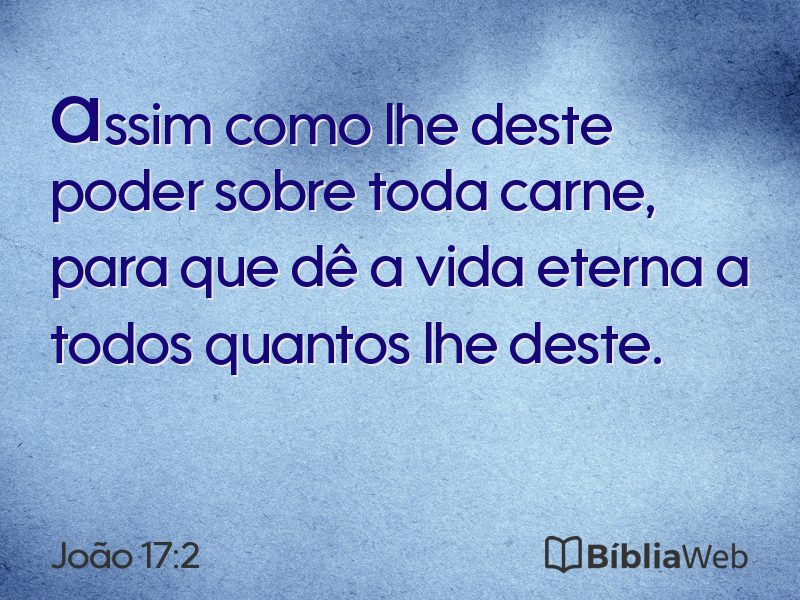 João 17:2 em imagem para compartilhar