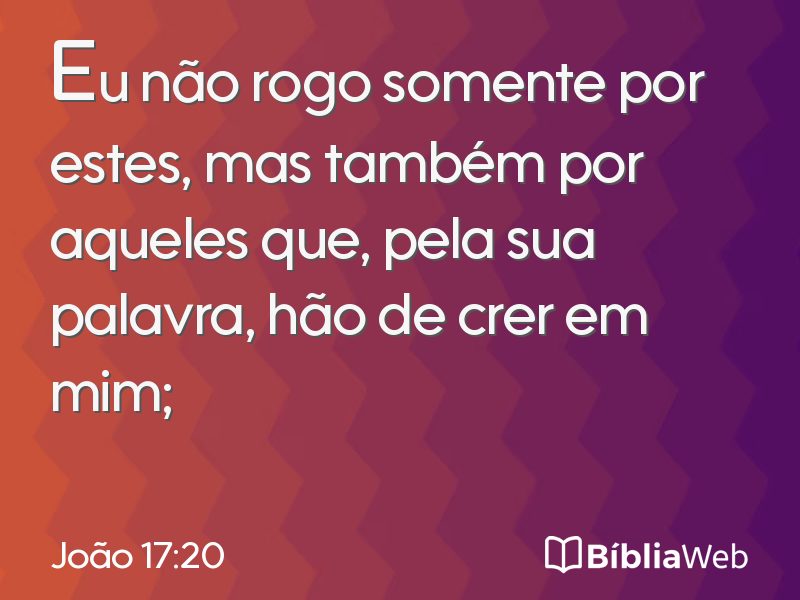 João 17:20 em imagem para compartilhar