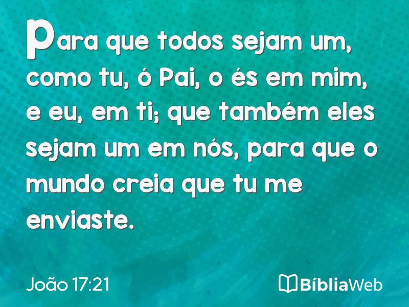 João 17:21 em imagem para compartilhar