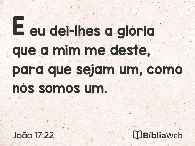 João 17:22 em imagem para compartilhar