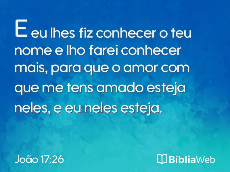 João 17:26 em imagem para compartilhar
