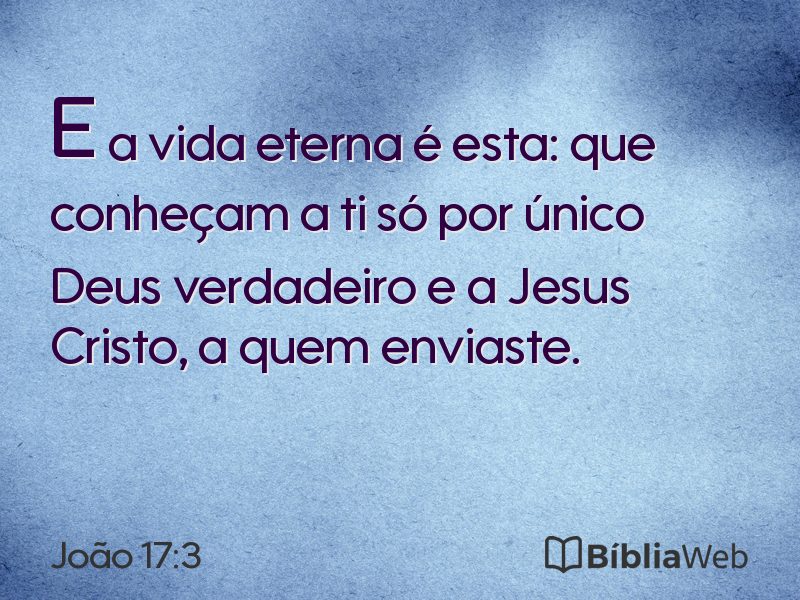 João 17:3 em imagem para compartilhar