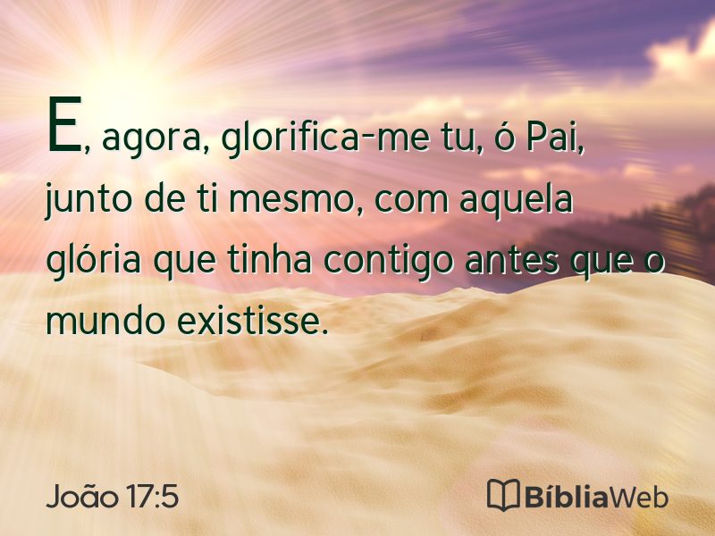 João 17:5 em imagem para compartilhar