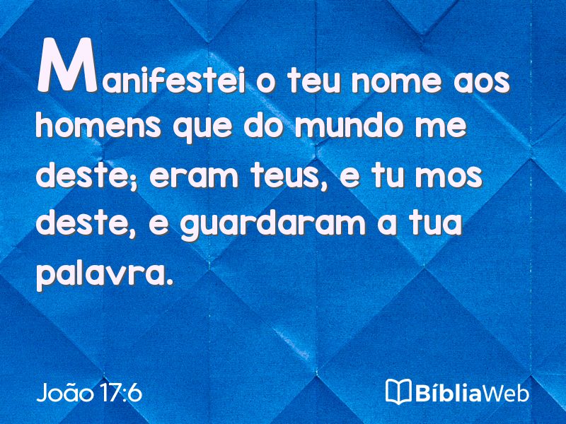 João 17:6 em imagem para compartilhar