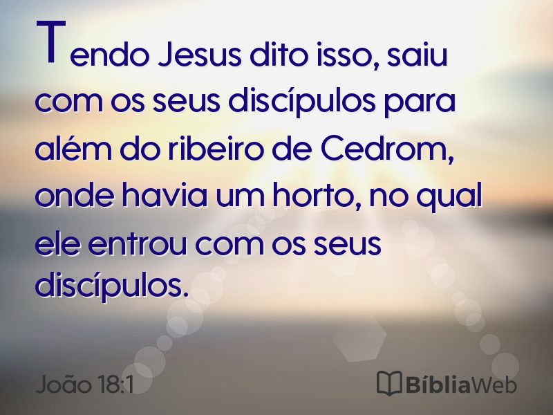 João 18:1 em imagem para compartilhar