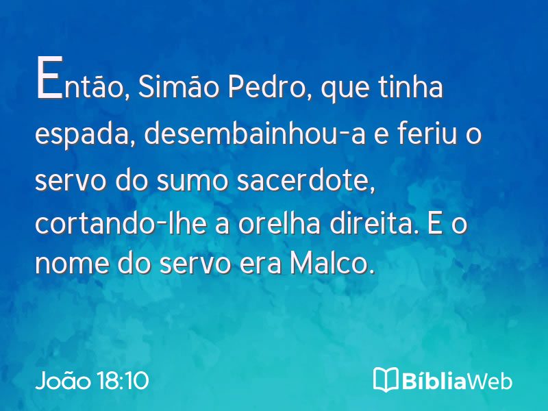 João 18:10 em imagem para compartilhar