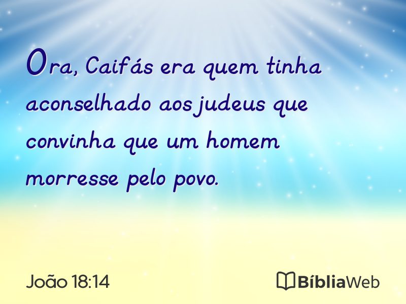 João 18:14 em imagem para compartilhar