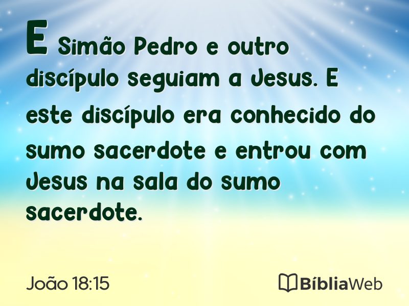 João 18:15 em imagem para compartilhar