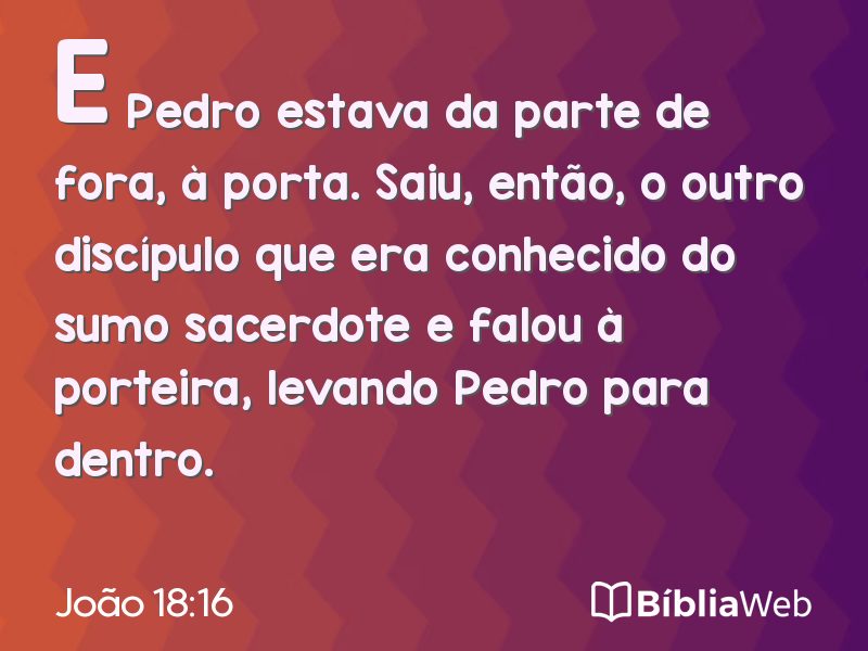 João 18:16 em imagem para compartilhar