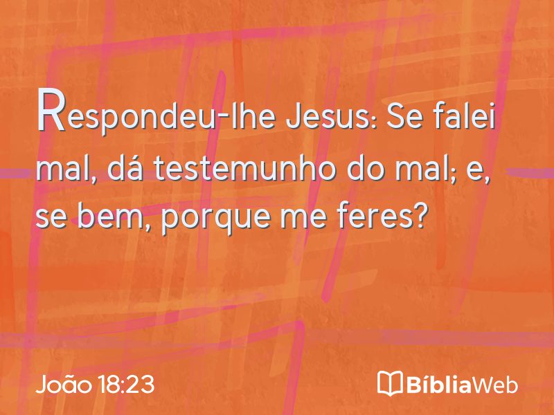 João 18:23 em imagem para compartilhar