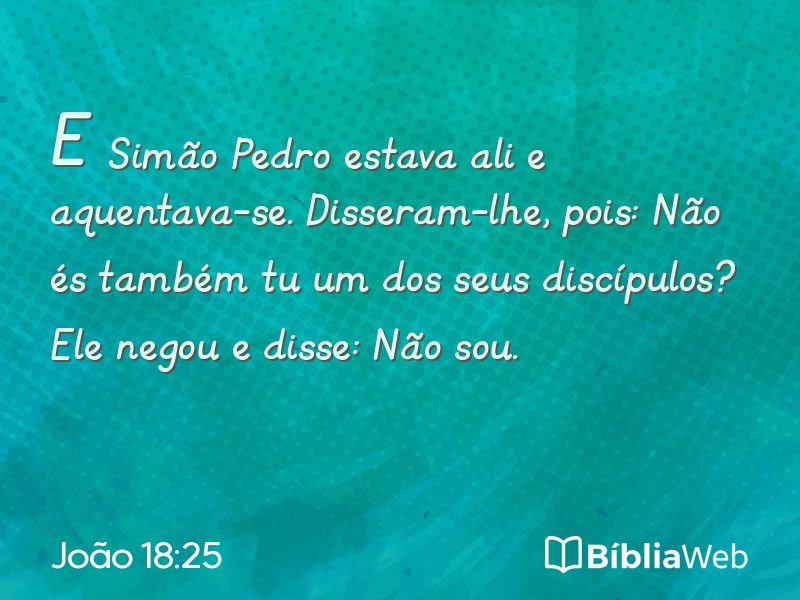 João 18:25 em imagem para compartilhar