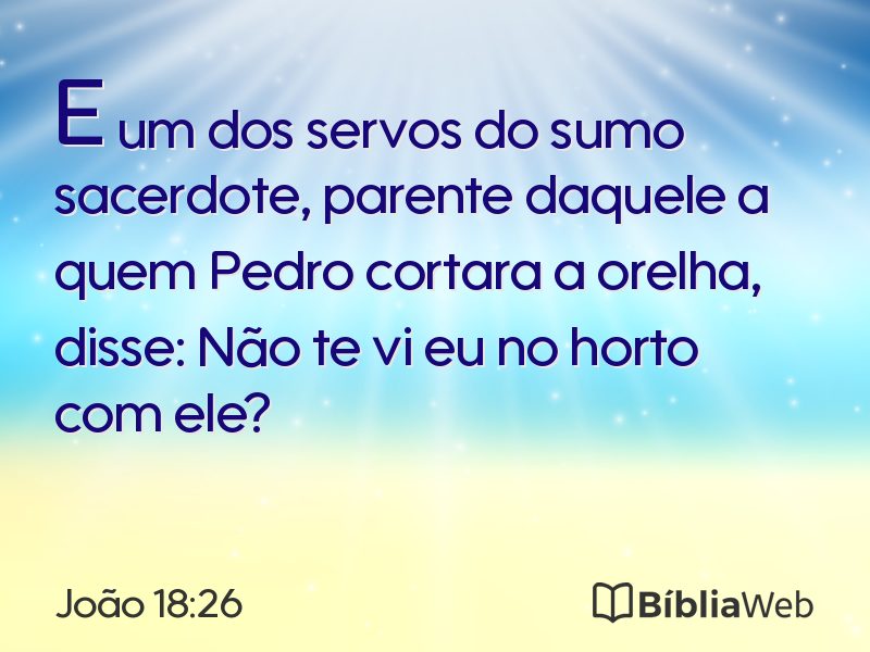 João 18:26 em imagem para compartilhar