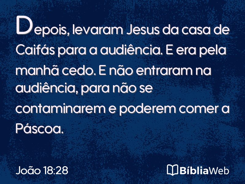 João 18:28 em imagem para compartilhar