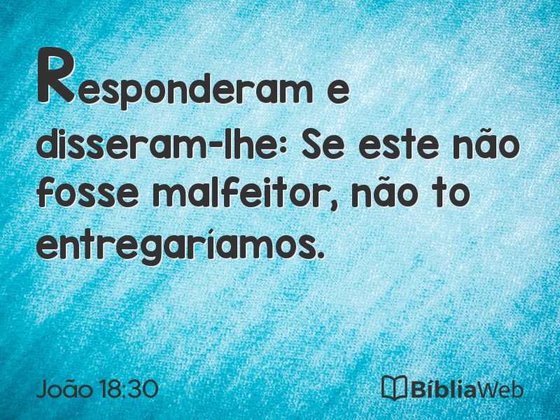 João 18:30 em imagem para compartilhar