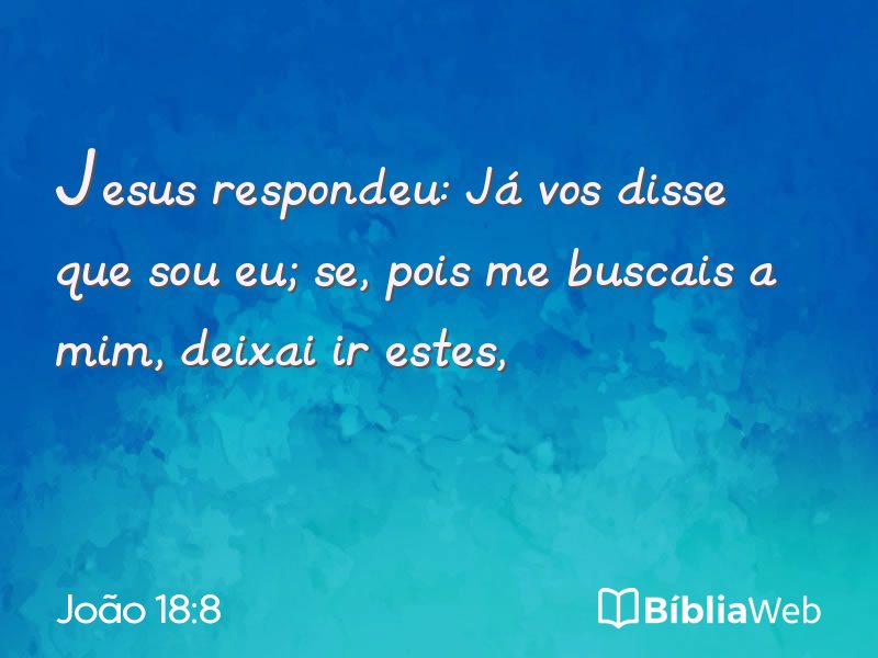 João 18:8 em imagem para compartilhar