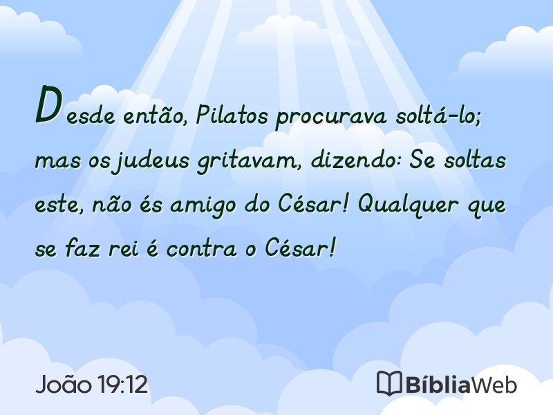 João 19:12 em imagem para compartilhar