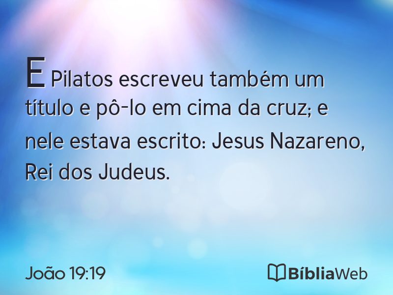 João 19:19 em imagem para compartilhar