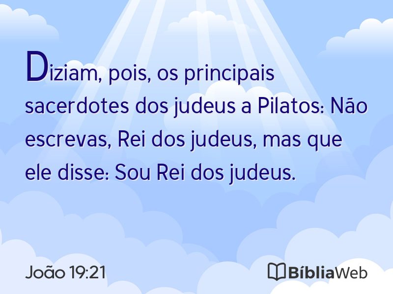 João 19:21 em imagem para compartilhar