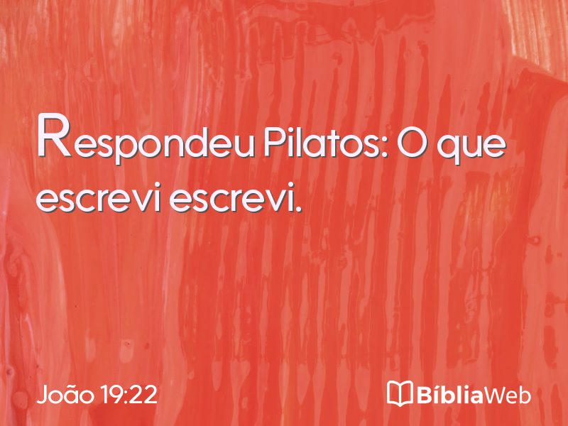 João 19:22 em imagem para compartilhar