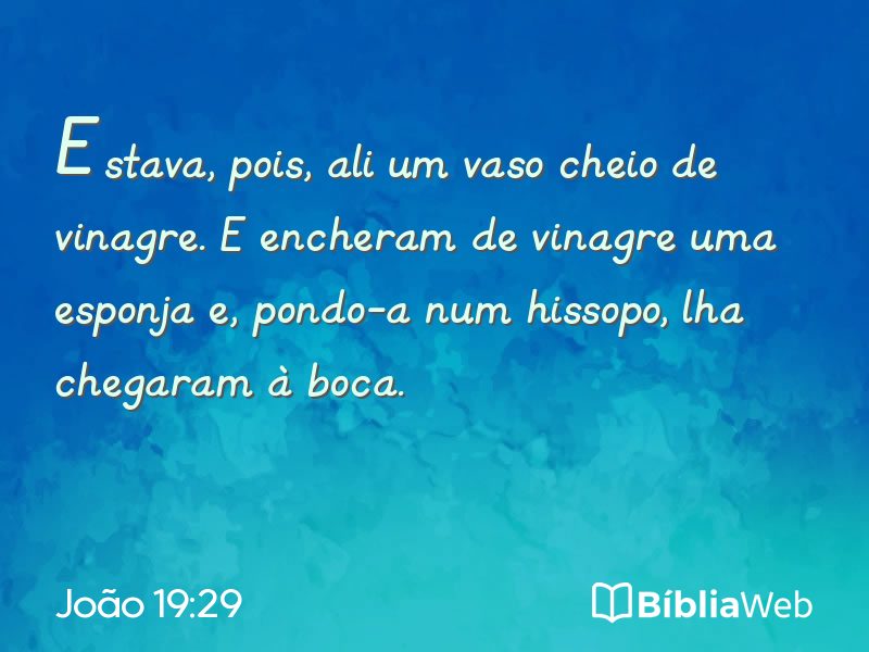 João 19:29 em imagem para compartilhar