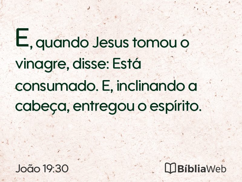 João 19:30 em imagem para compartilhar