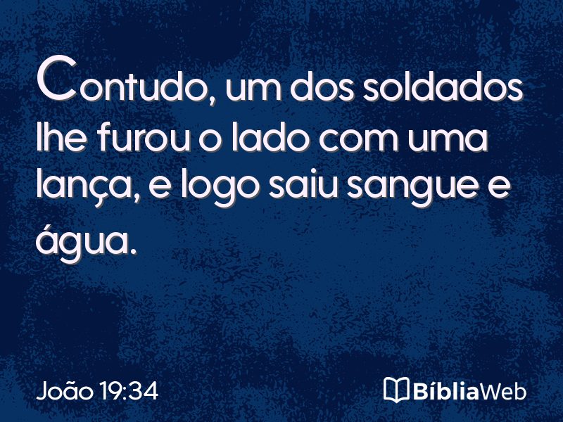 João 19:34 em imagem para compartilhar