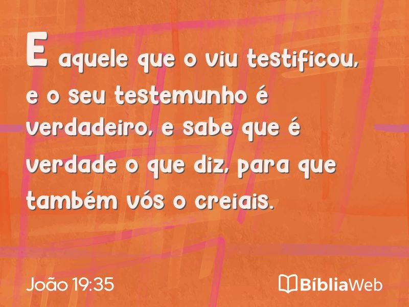 João 19:35 em imagem para compartilhar