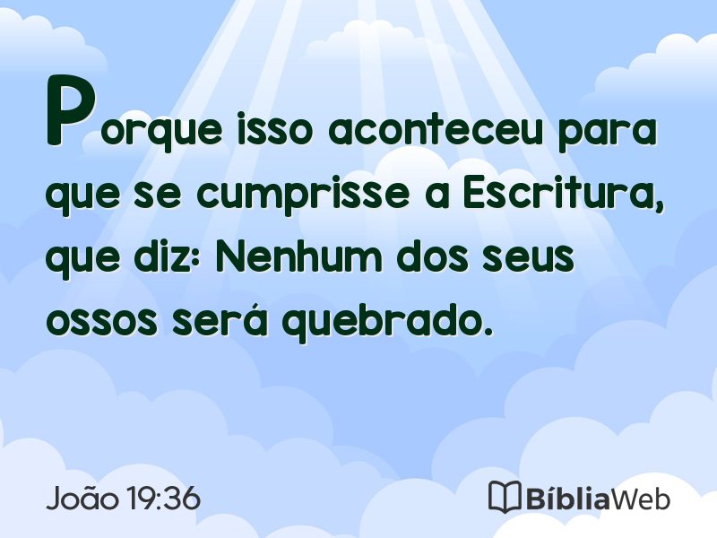 João 19:36 em imagem para compartilhar