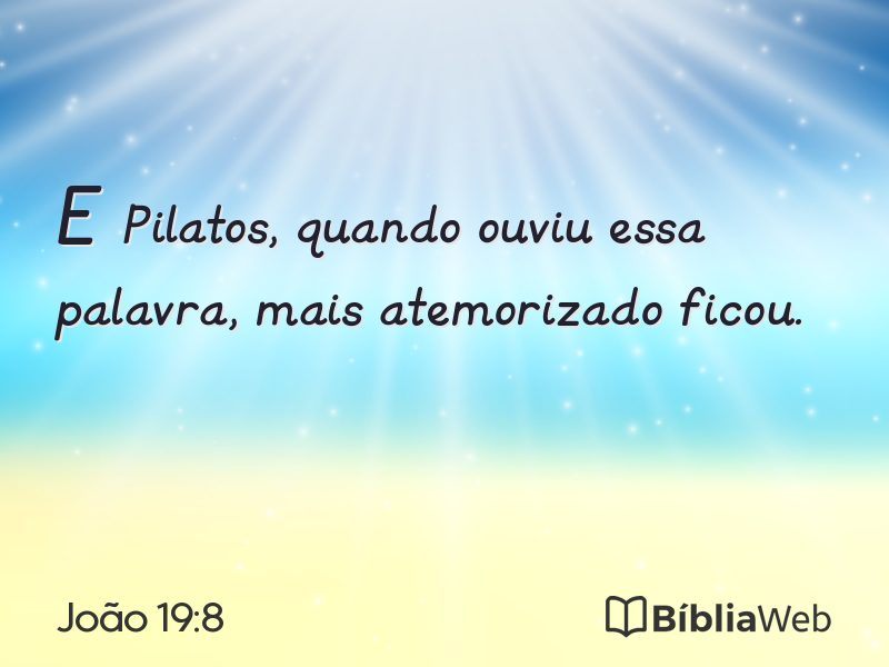 João 19:8 em imagem para compartilhar