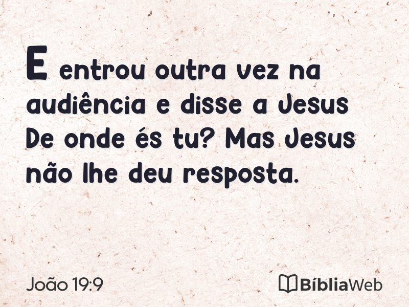 João 19:9 em imagem para compartilhar