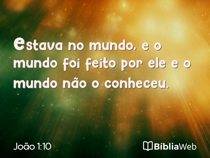 João 1:10 em imagem para compartilhar