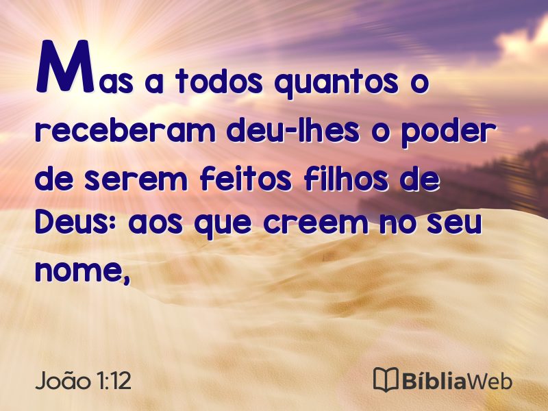 João 1:12 em imagem para compartilhar