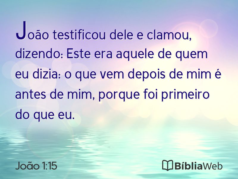 João 1:15 em imagem para compartilhar