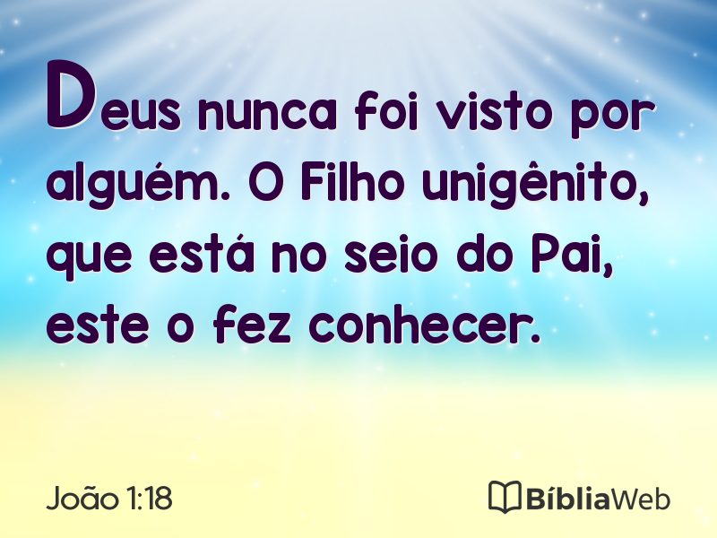 João 1:18 em imagem para compartilhar