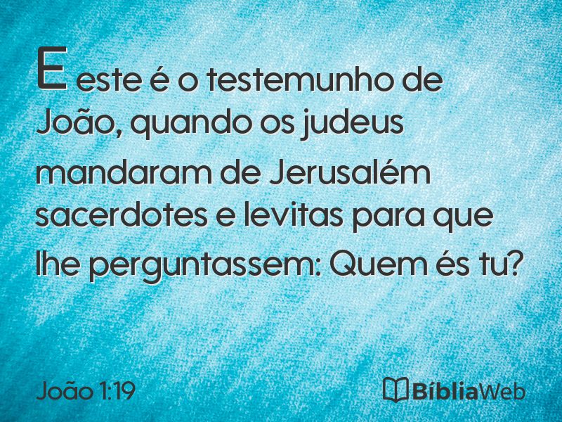 João 1:19 em imagem para compartilhar