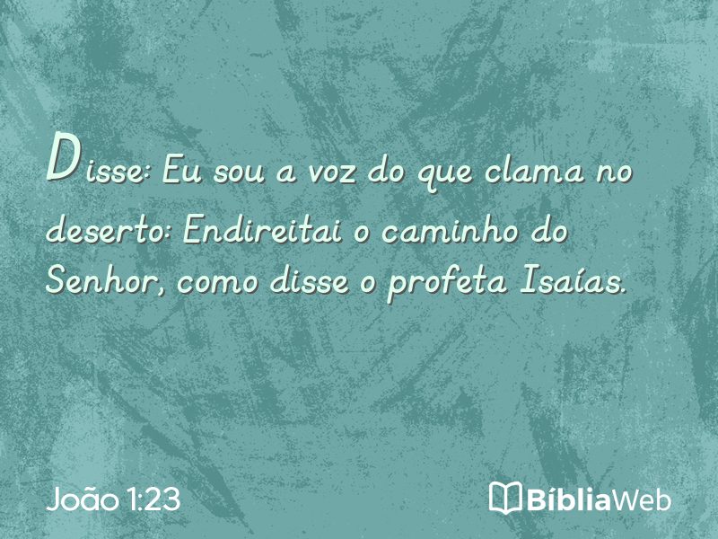 João 1:23 em imagem para compartilhar